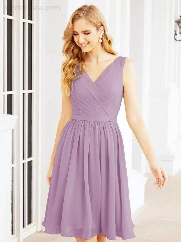 ZapDress Homecoming Dresses Knee Length Skirt V Back 28062 (ZD16943)