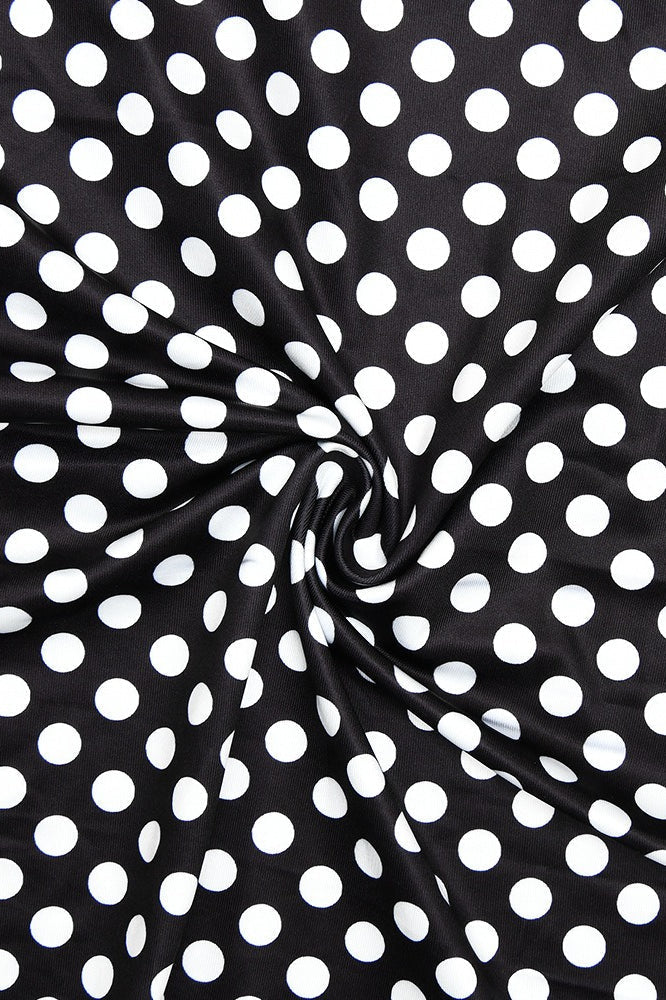 Polka Dot Halter Neck Bodycon Maxi Dress - View 4 | VelvetHem