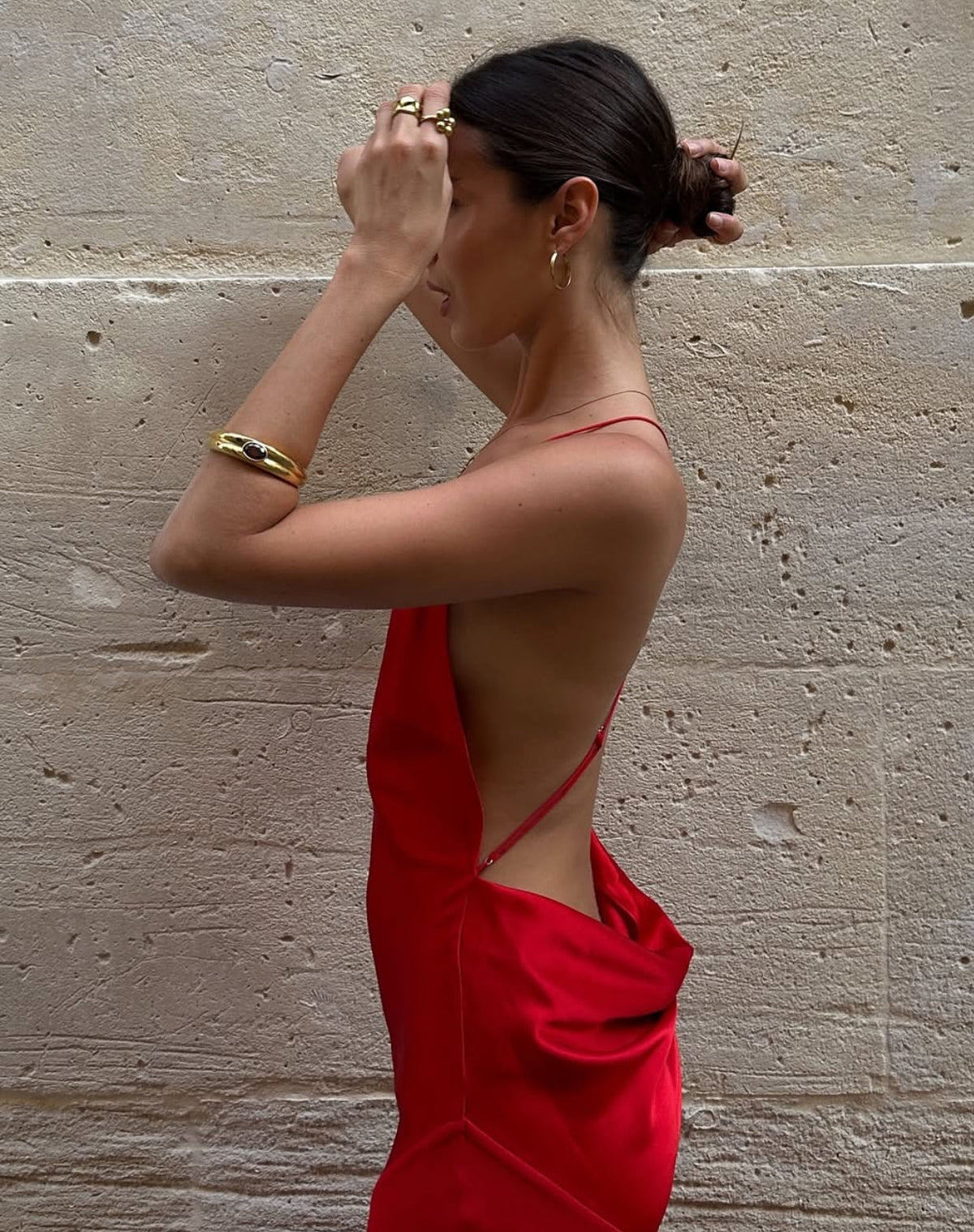 Backless Red Evening Dress Sexy Prom Dress