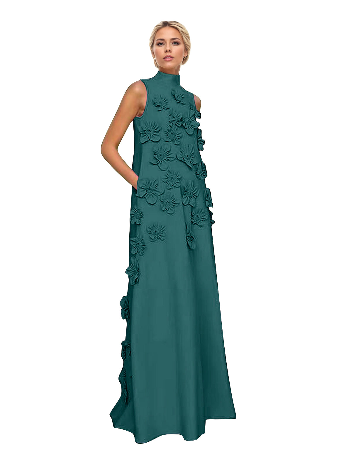 Hank Flower Embellished Maxi Dress