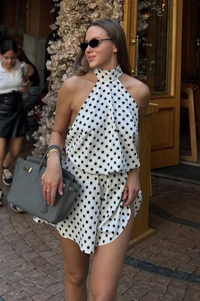 Fl Polka Dots Contemporary Dress for Smart Casual Fashion