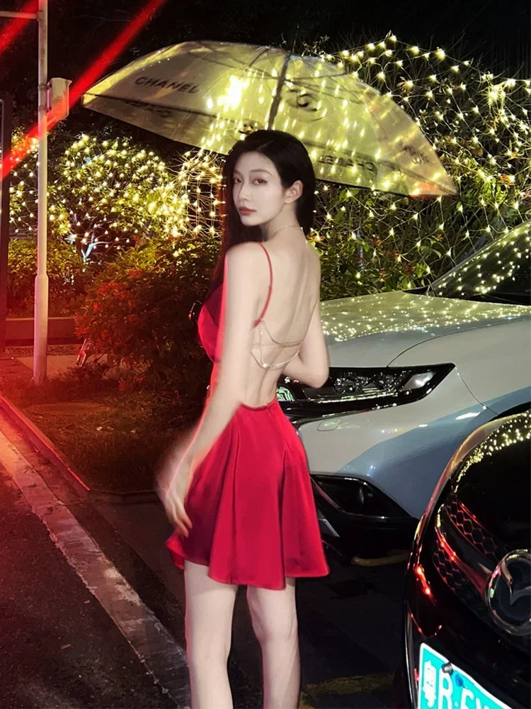 Sexy Red Short Evening Dress Cocktail Dresses Short Birthday Party Dress - View 4 | FashionDia