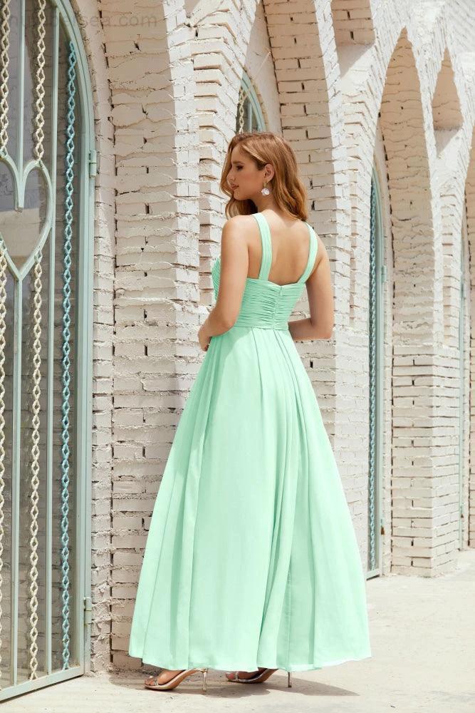 Halter Bridesmaid Dresses Formal Cocktail Prom Gown 28015 (ZD16956)