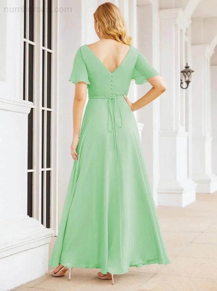 ZapDress Formal Prom Gowns for Mother of The Bride Short Sleeves Bridesmaid Dress 28049 (ZD16995)