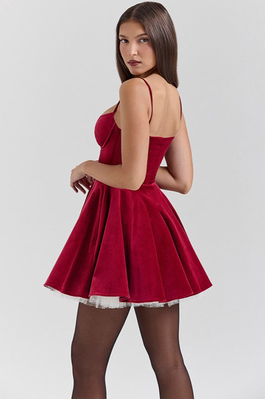 Low-Back V-Neck Party Dress - View 5 | VelvetHem