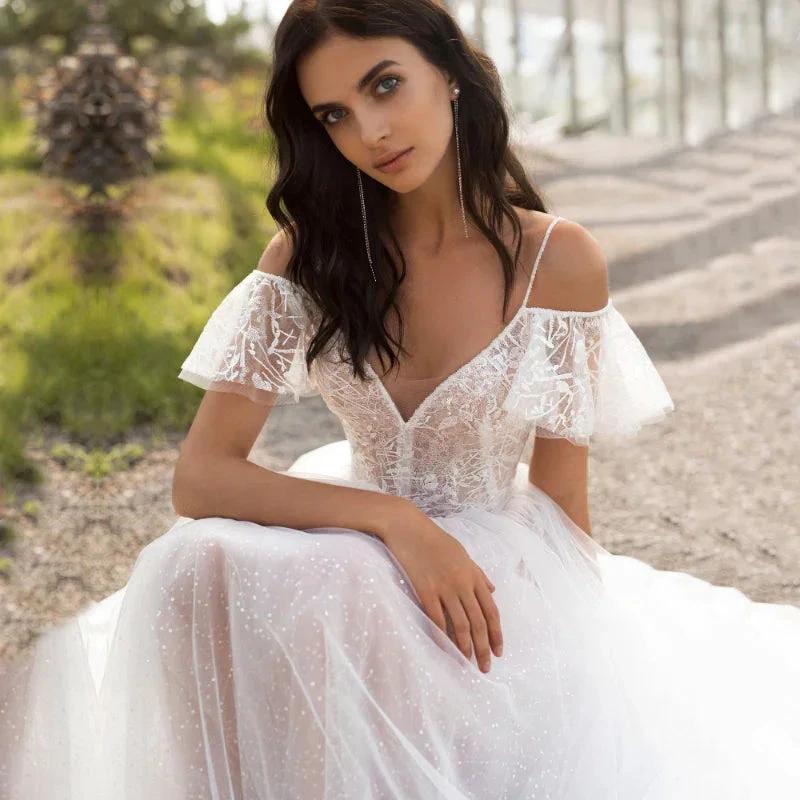 New BOHO Backless Wedding Dress Vestido De Noiva Wedding Gowns (ZD14019)