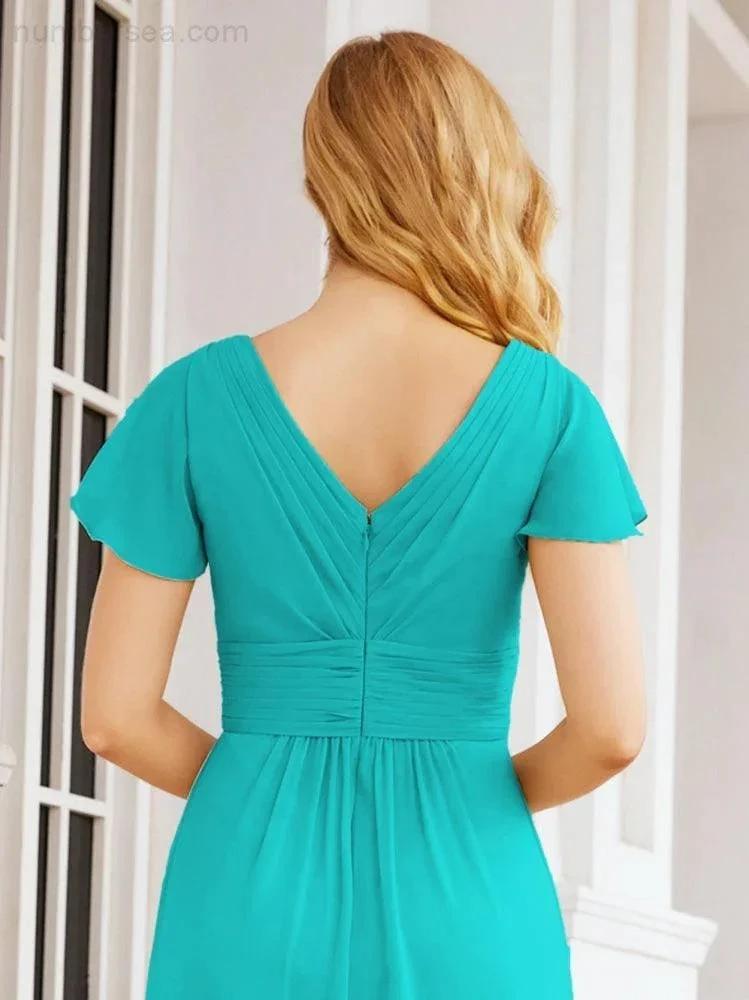 ZapDress Formal Prom Gowns for Mother of The Bride Cap Sleeves Bridesmaid Dress 28047 (ZD16958)