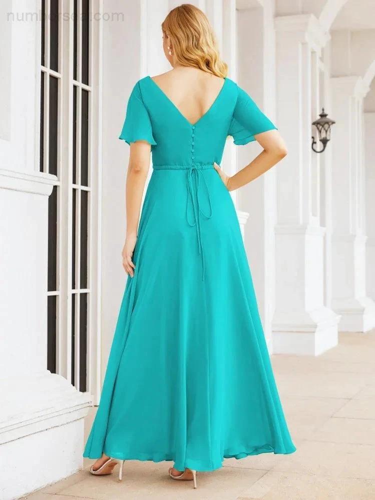ZapDress Formal Prom Gowns for Mother of The Bride Short Sleeves Bridesmaid Dress 28049 (ZD16995)