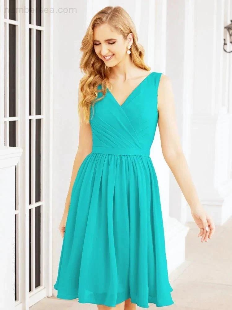 ZapDress Homecoming Dresses Knee Length Skirt V Back 28062 (ZD16943)