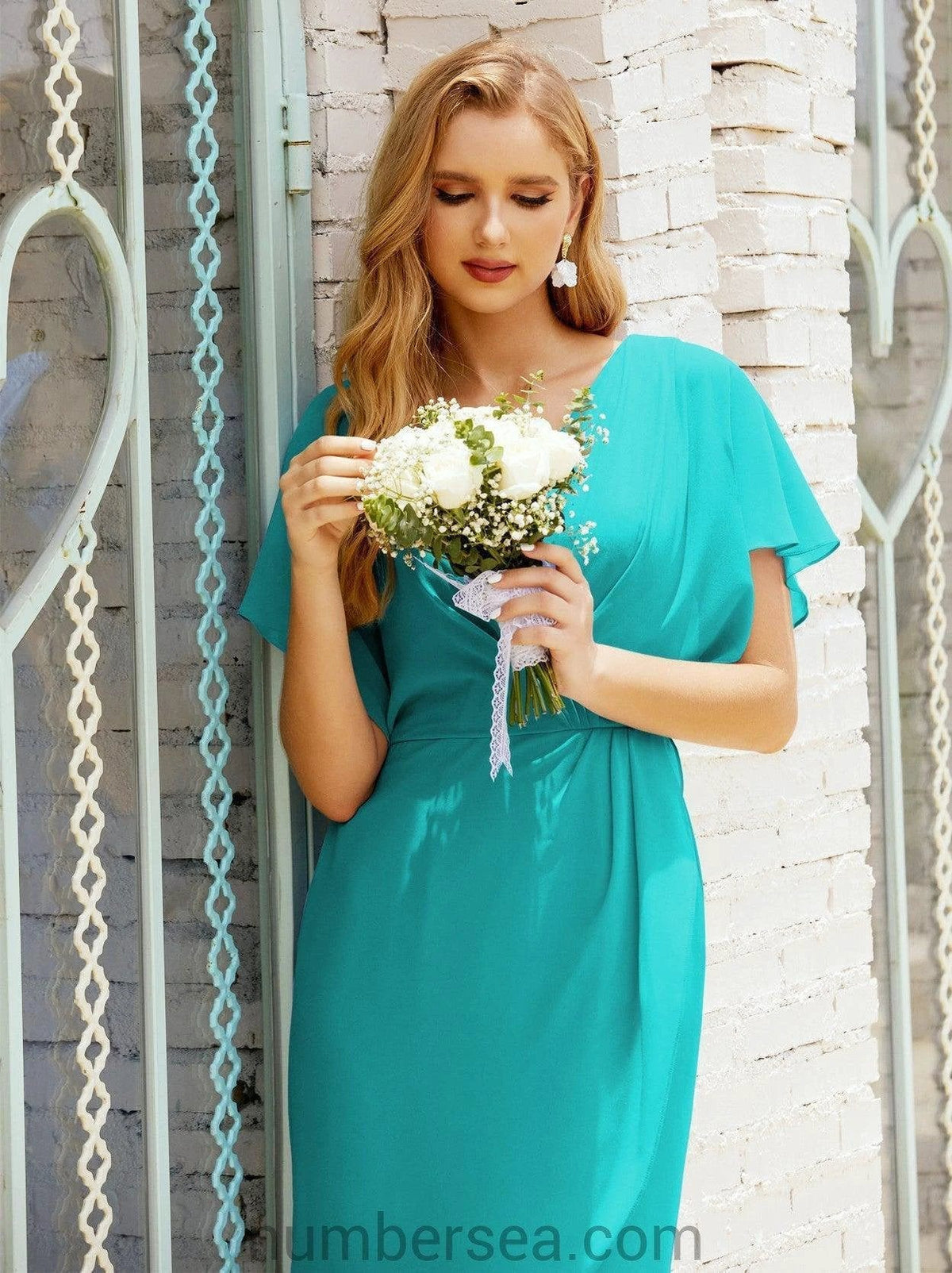 Homecoming Dresses Knee Length Sleeveless Prom Gowns 28021 (ZD16955)