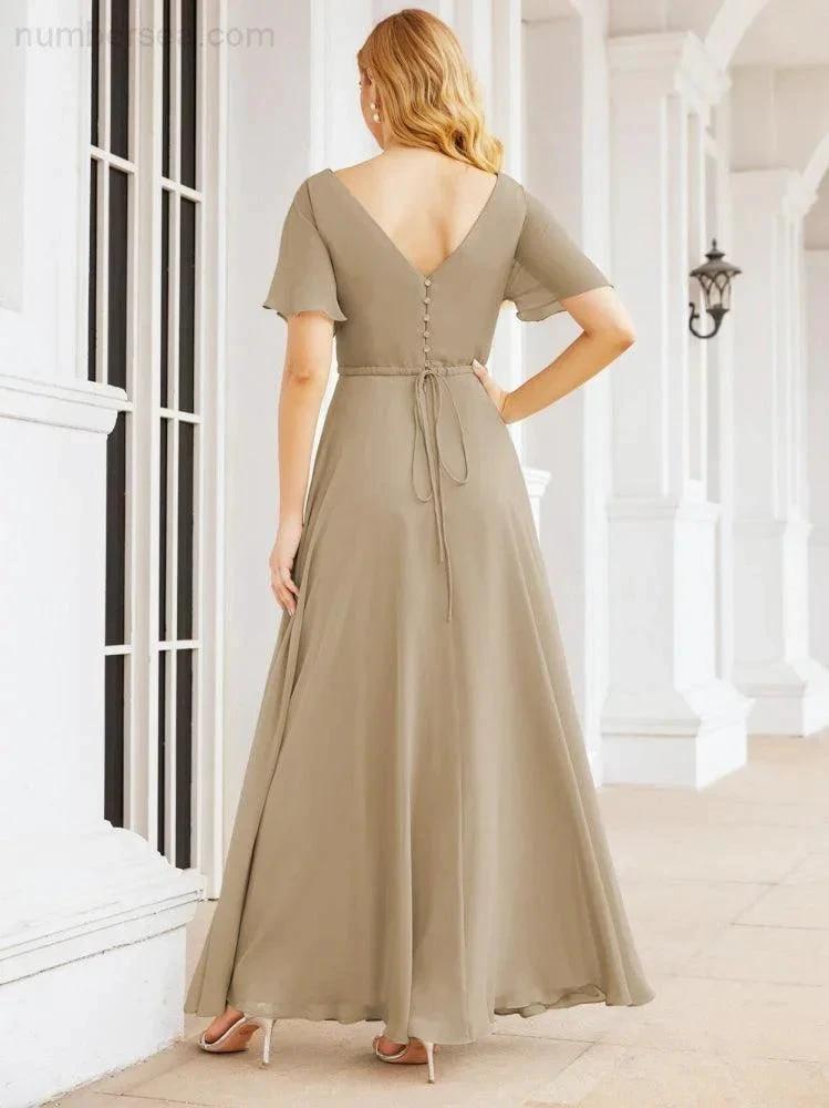 ZapDress Formal Prom Gowns for Mother of The Bride Short Sleeves Bridesmaid Dress 28049 (ZD16995)