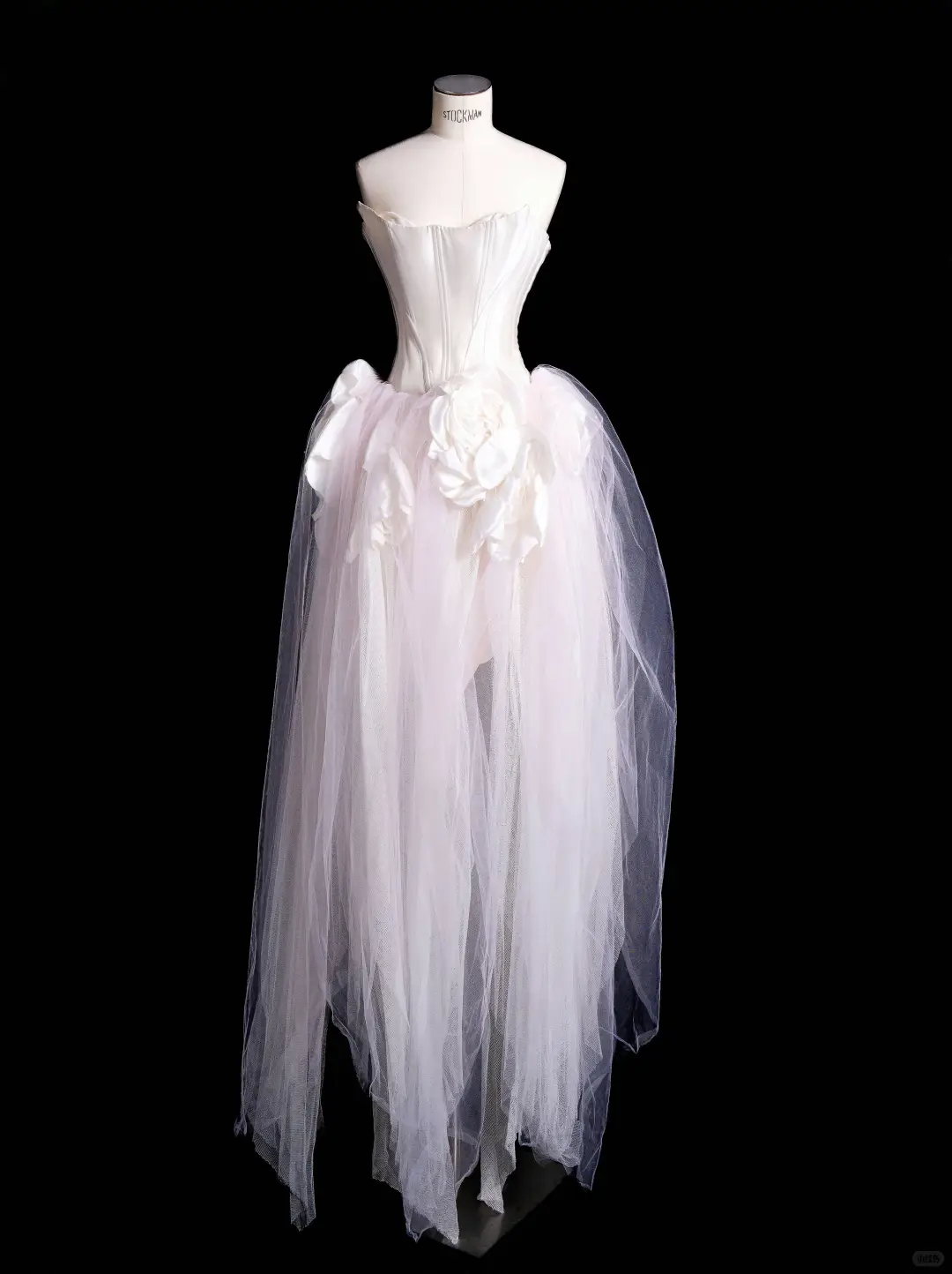 Pretty Light Pink Tulle Homecoming Dress Strapless Short Birthday Dress With Flowers