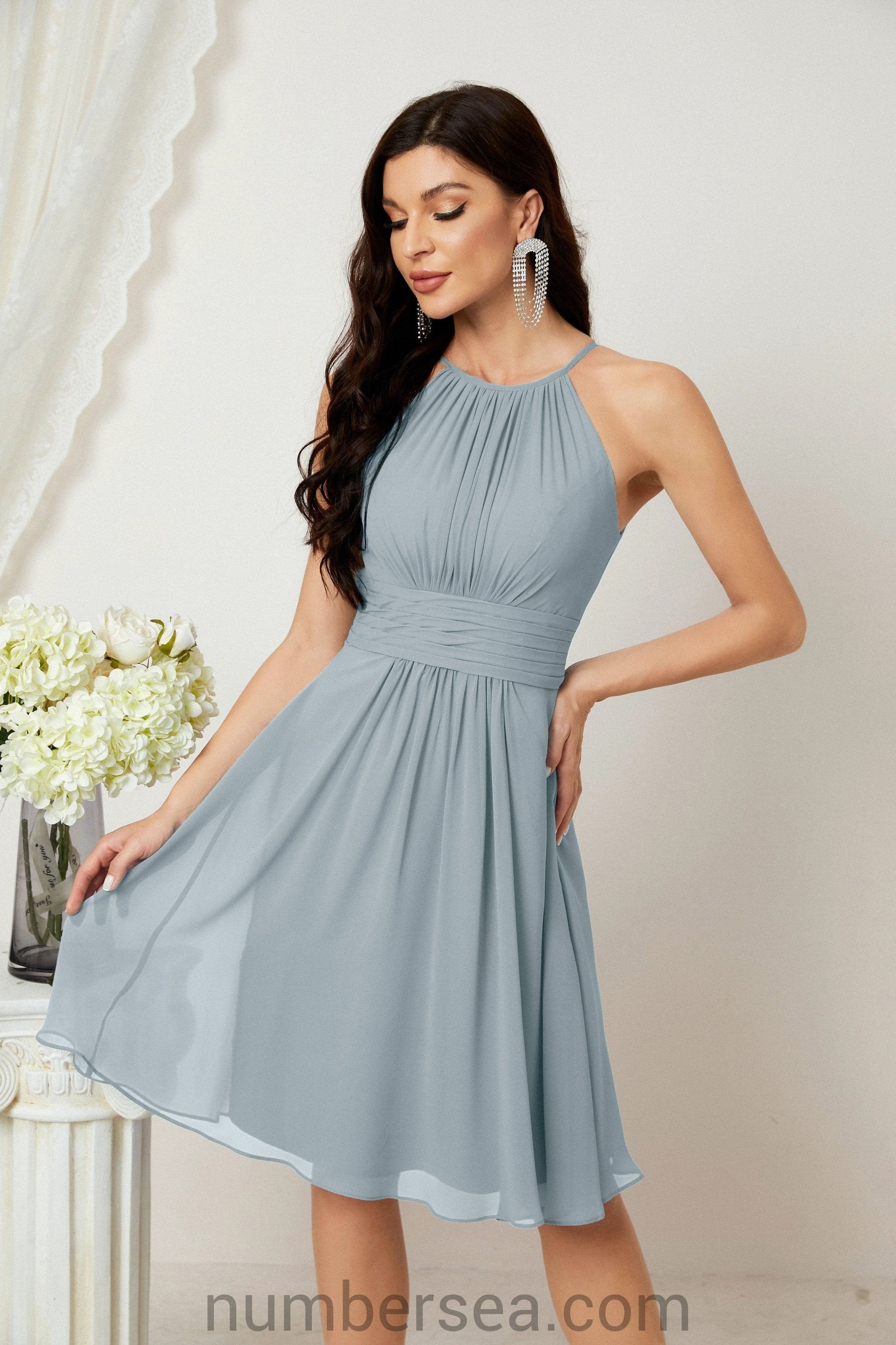 Halter Homecoming Dresses Formal Evening Party Cocktail Dress 28011 Clearance sale (ZD16954)