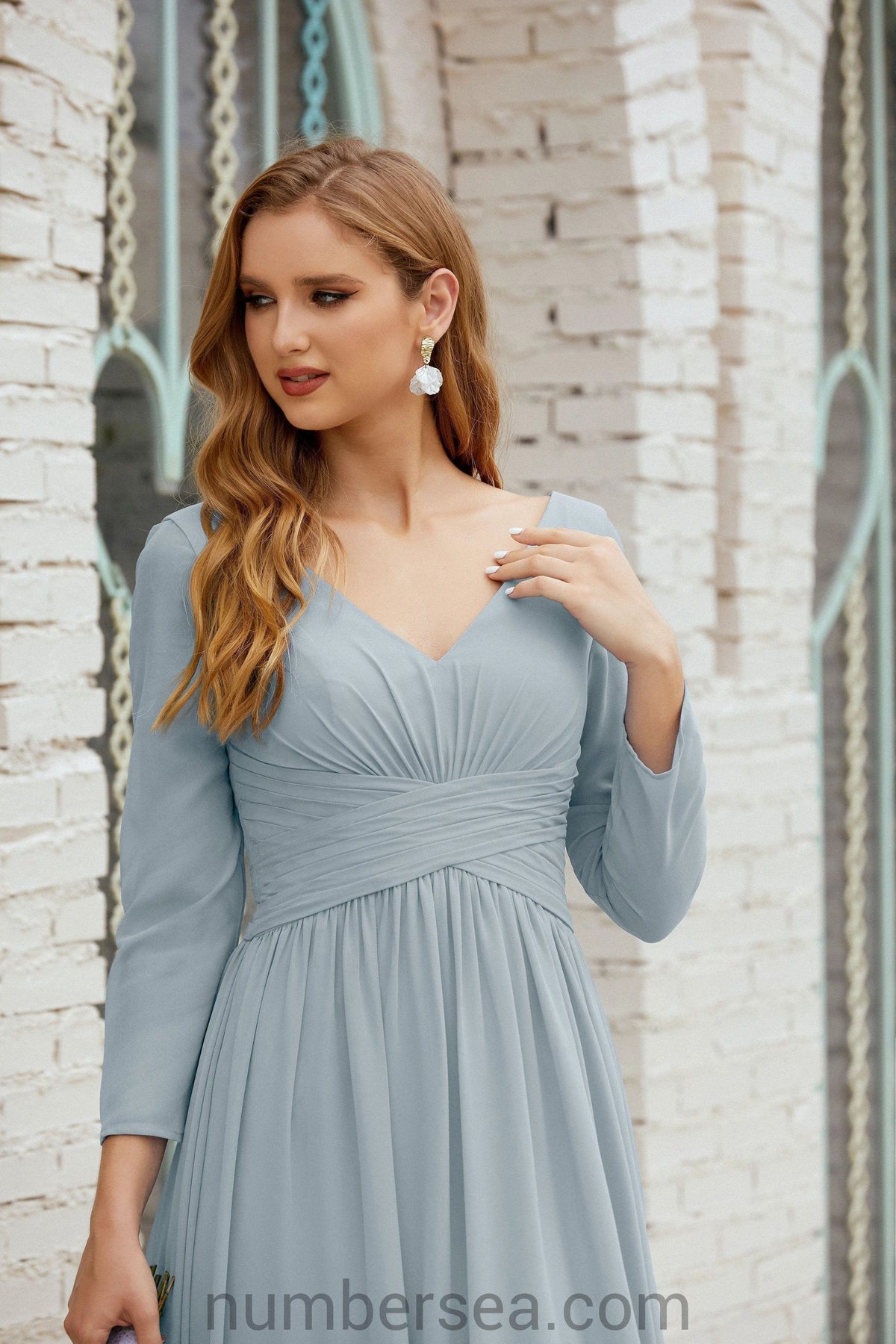 Numbersea Bridesmaid Dress Chiffon Formal Party Dress Evening Dress 28016 by numbersea