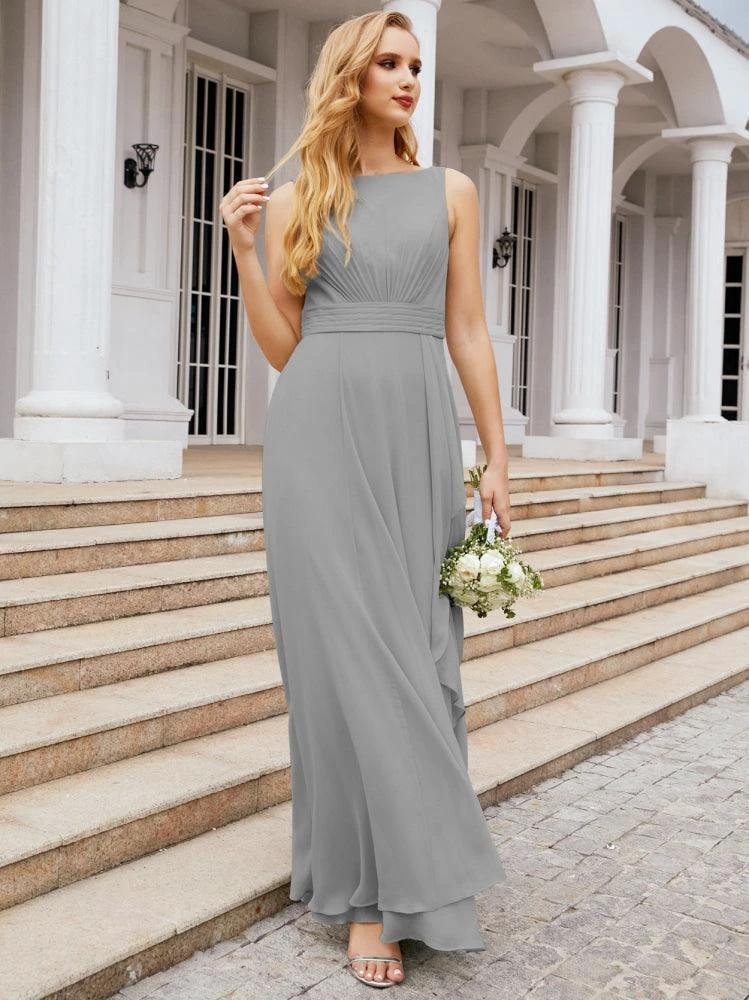 Numbersea Bridesmaid Dresses for Wedding Ruffles Long Formal Prom Gowns 28039 by numbersea