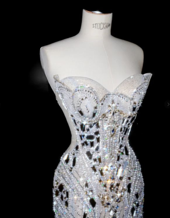 Luxurious Beading Prom Party Dress Sexy Mermaid Evening Dress 22nd Birthday Outfit - View 2 | FashionDia