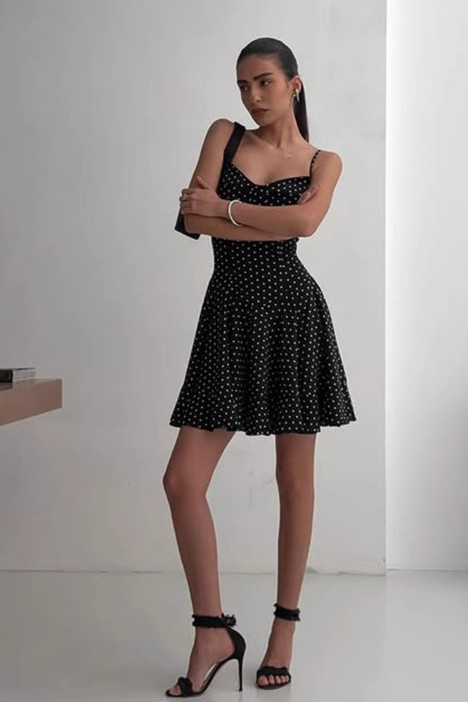 Relaxed Fl Polka Dots Dress for Modern Fashion Wear Boutique Fashion Style