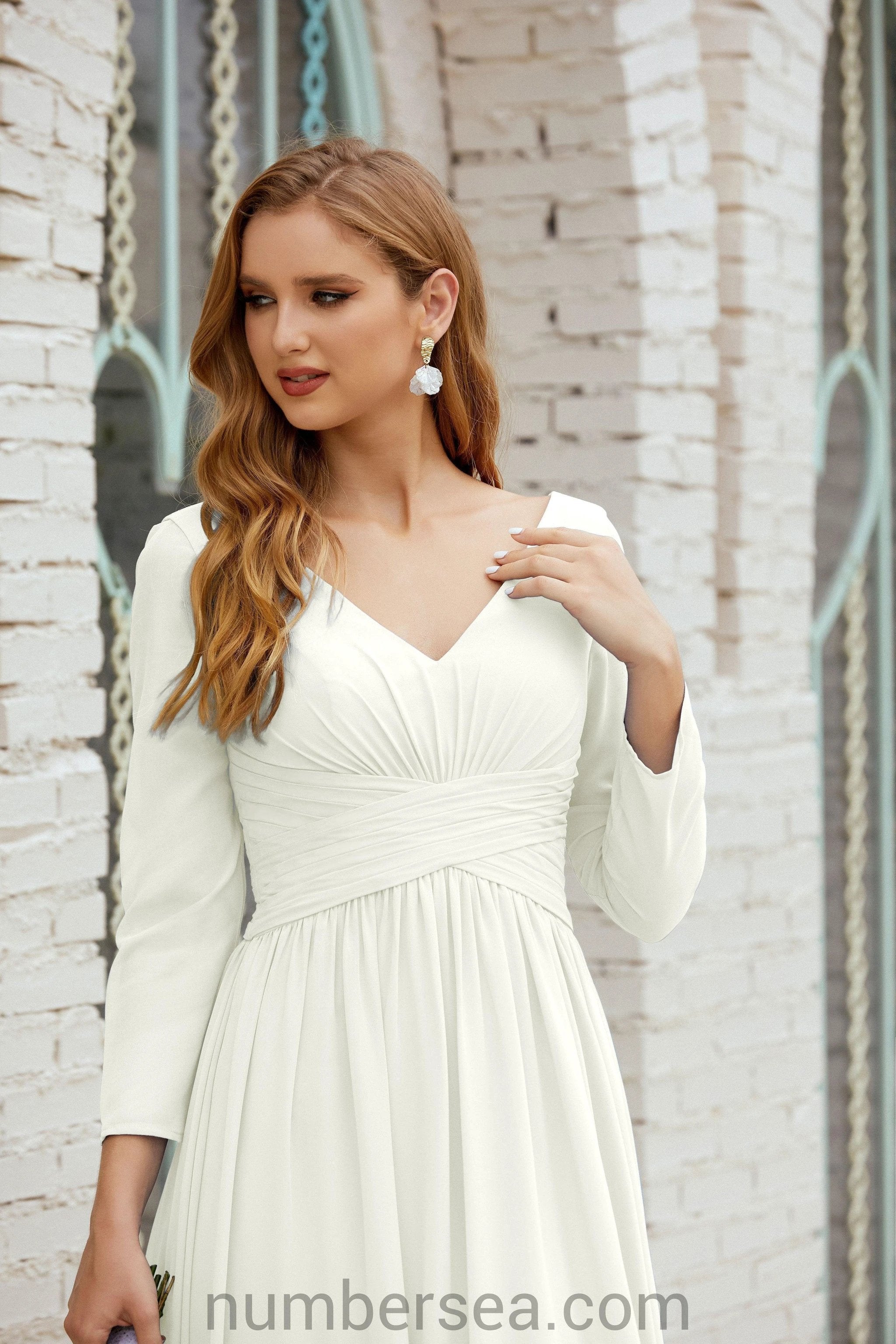 Numbersea Bridesmaid Dress Chiffon Formal Party Dress Evening Dress 28016 by numbersea