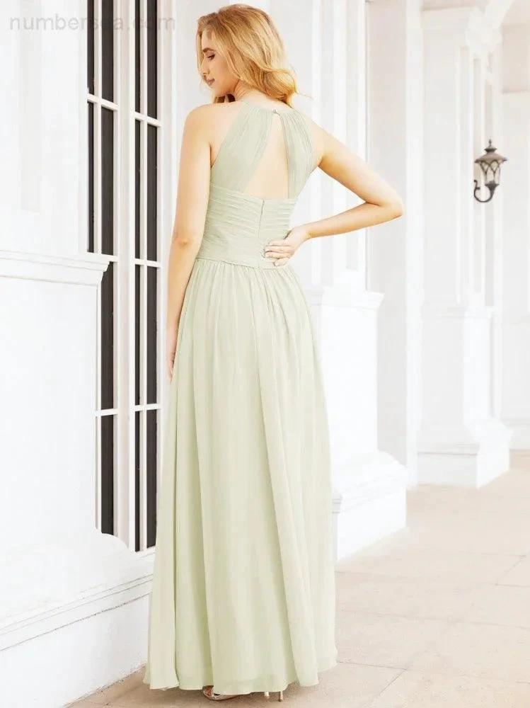 ZapDress Sleeveless Bridesmaid Dresses Long Prom Gown Zipper with Keyhole Back 28056 (ZD17040)