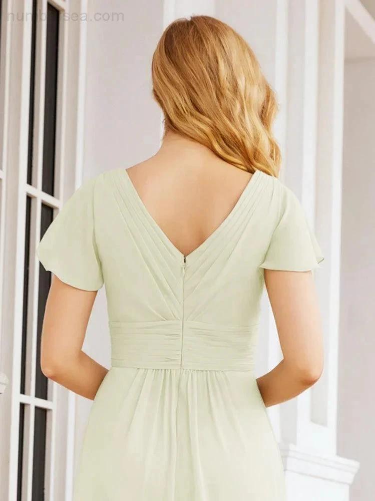 ZapDress Formal Prom Gowns for Mother of The Bride Cap Sleeves Bridesmaid Dress 28047 (ZD16958)