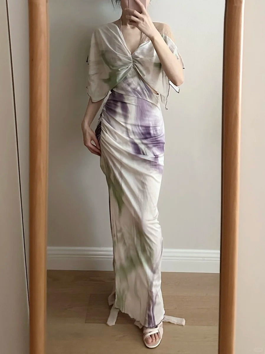 Chic Mermaid Chiffon Long Prom Dress Evening Dress