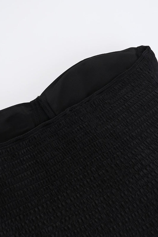 Strapless Ruched A Dress with Relaxed Fit and Everyday Wear