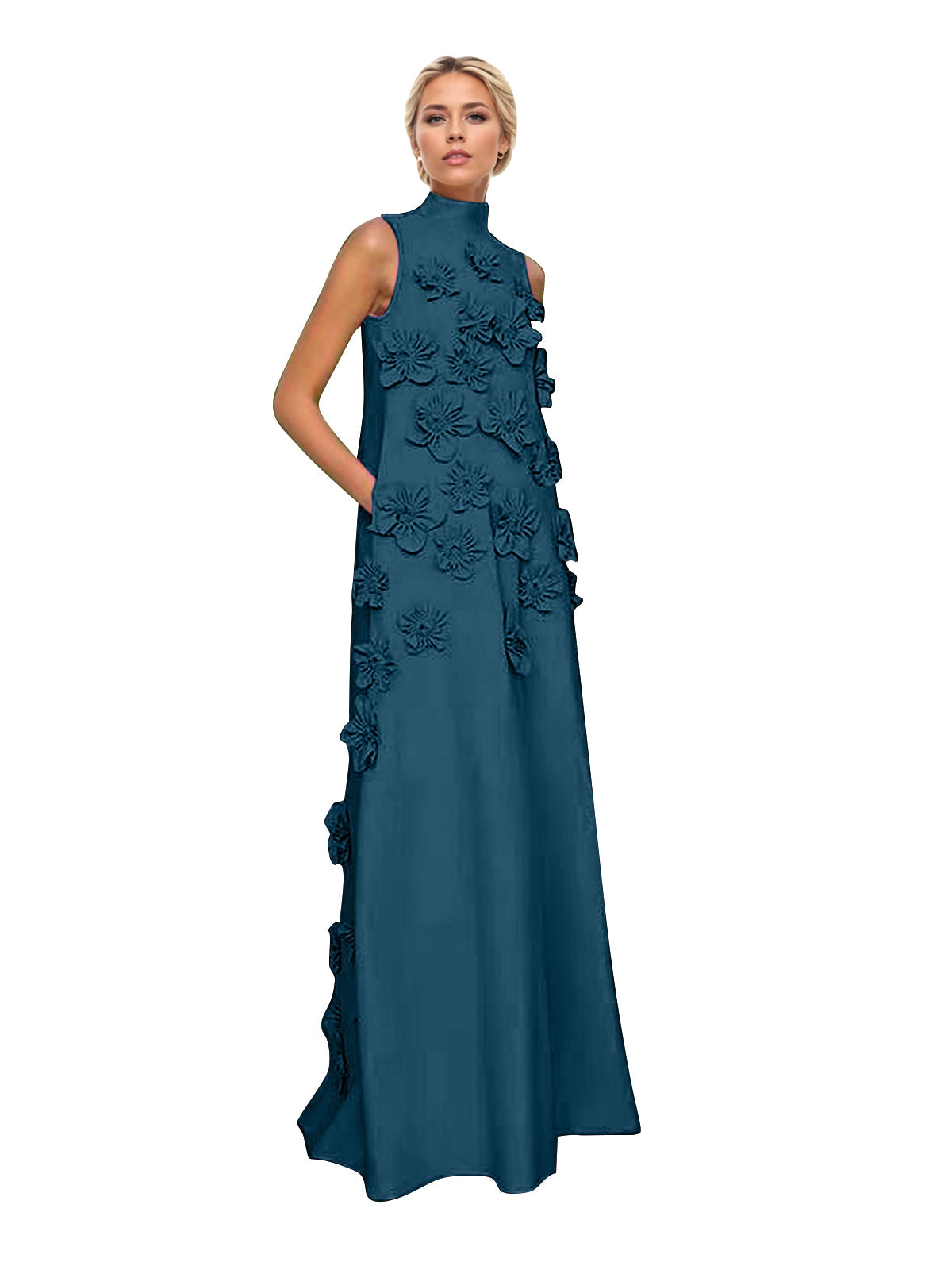 Hank Flower Embellished Maxi Dress