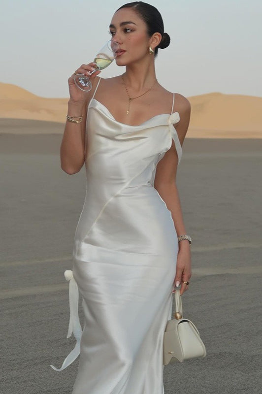 Cami Backless Maxi Silk Dress - VelvetHem