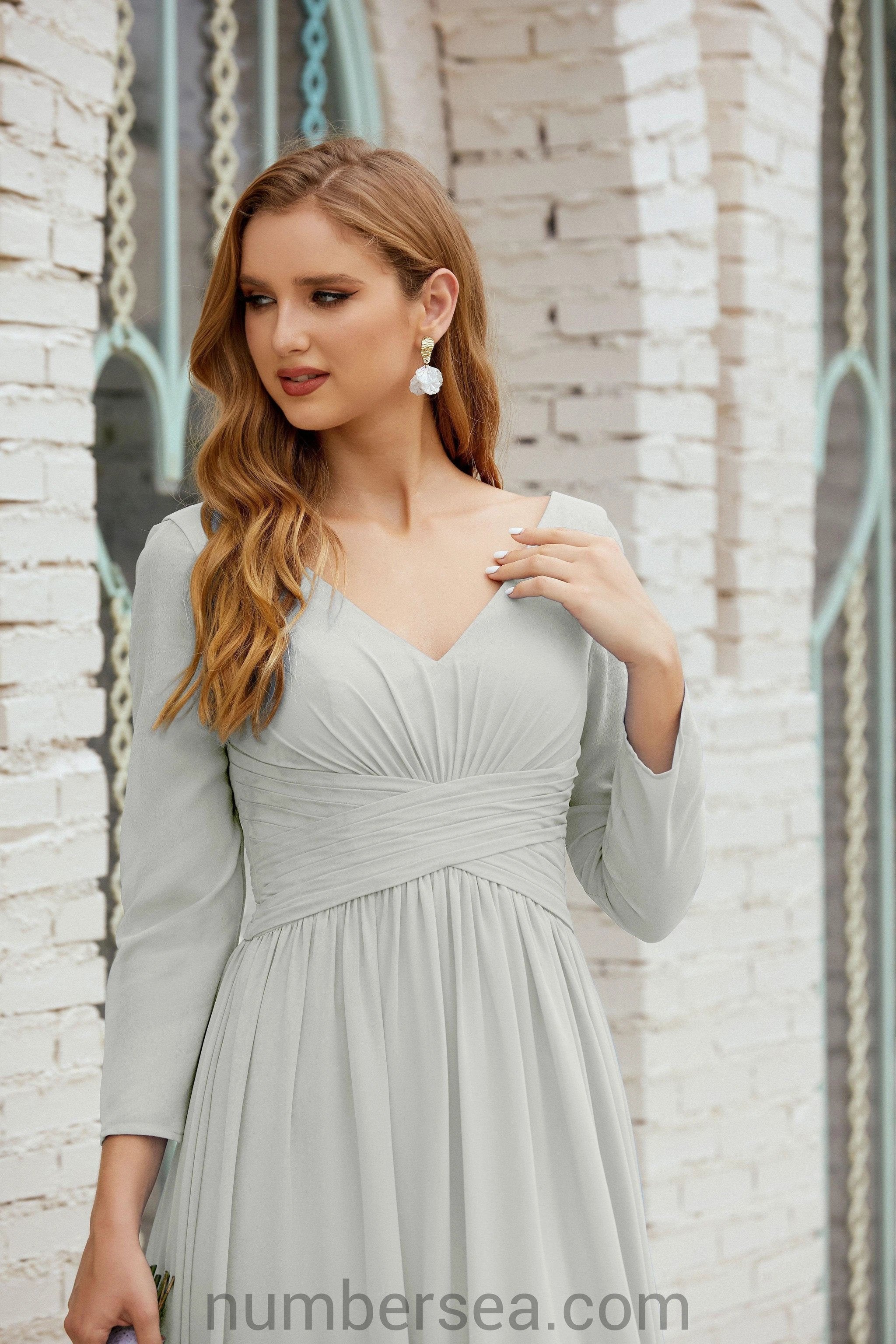 Numbersea Bridesmaid Dress Chiffon Formal Party Dress Evening Dress 28016 by numbersea