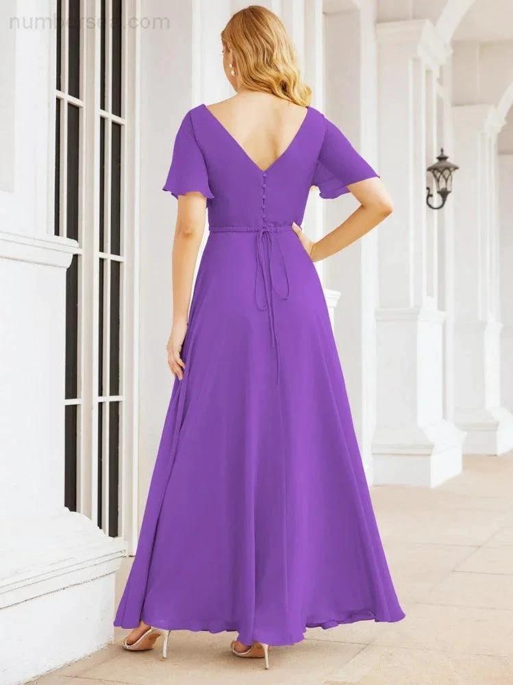 ZapDress Formal Prom Gowns for Mother of The Bride Short Sleeves Bridesmaid Dress 28049 (ZD16995)
