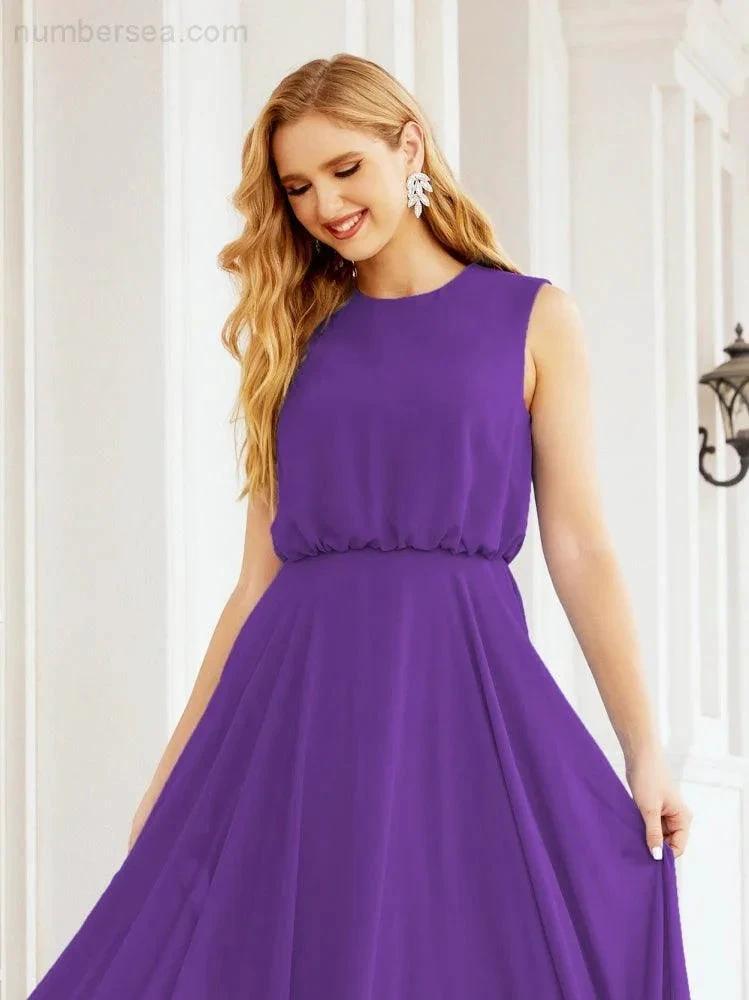 ZapDress Sleeveless Long Bridesmaid Dress A line Formal Evening Prom Gown 28025 (ZD17053)