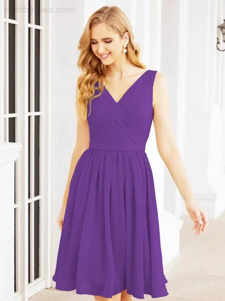 ZapDress Homecoming Dresses Knee Length Skirt V Back 28062 (ZD16943)