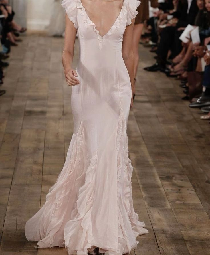 White Mermaid V Neck Long Chiffon Prom Dress Evening Dress