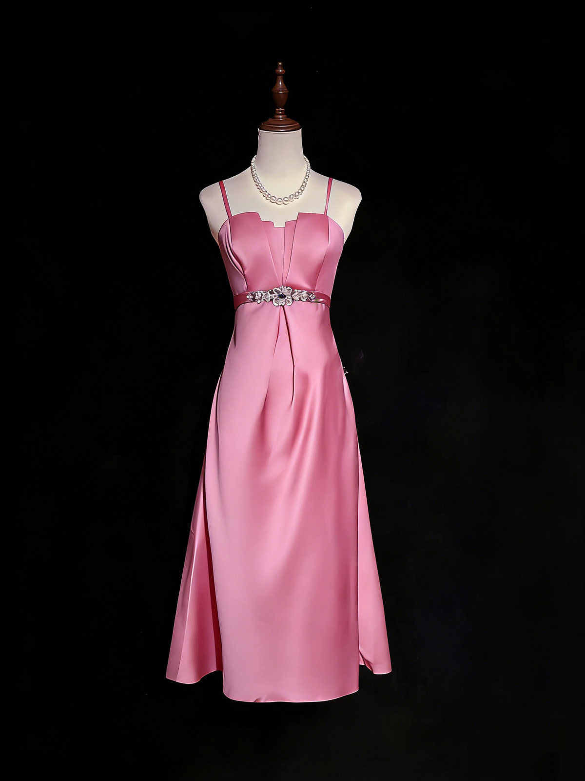 Fashion Spaghetti Straps Purple Satin Beaded A-Line Short Birthday Outfits Homecoming Dress - View 6 | FashionDia