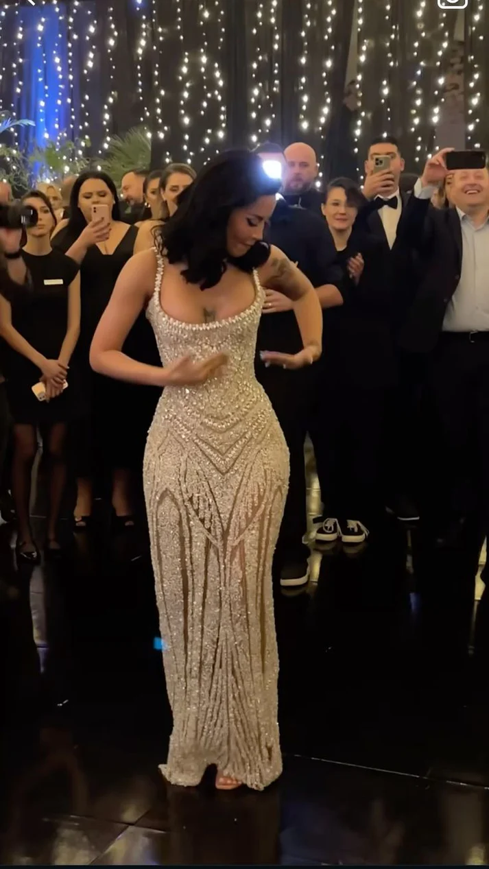 Sexy Mermaid Straps Champagne Sequin Long Prom Dresses Inspiration Prom Dress Senior Graduation Dress - FashionDia