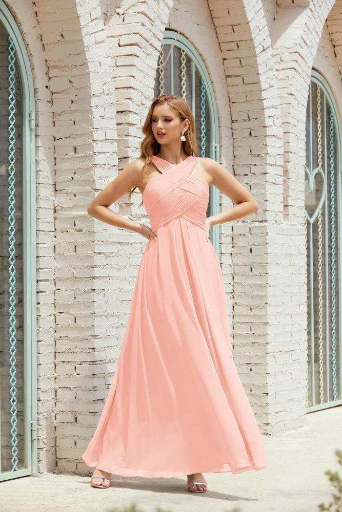 Halter Bridesmaid Dresses Formal Cocktail Prom Gown 28015 by numbersea
