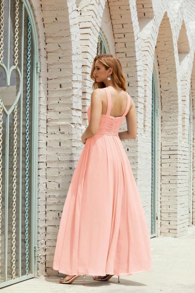 Halter Bridesmaid Dresses Formal Cocktail Prom Gown 28015 (ZD16956)