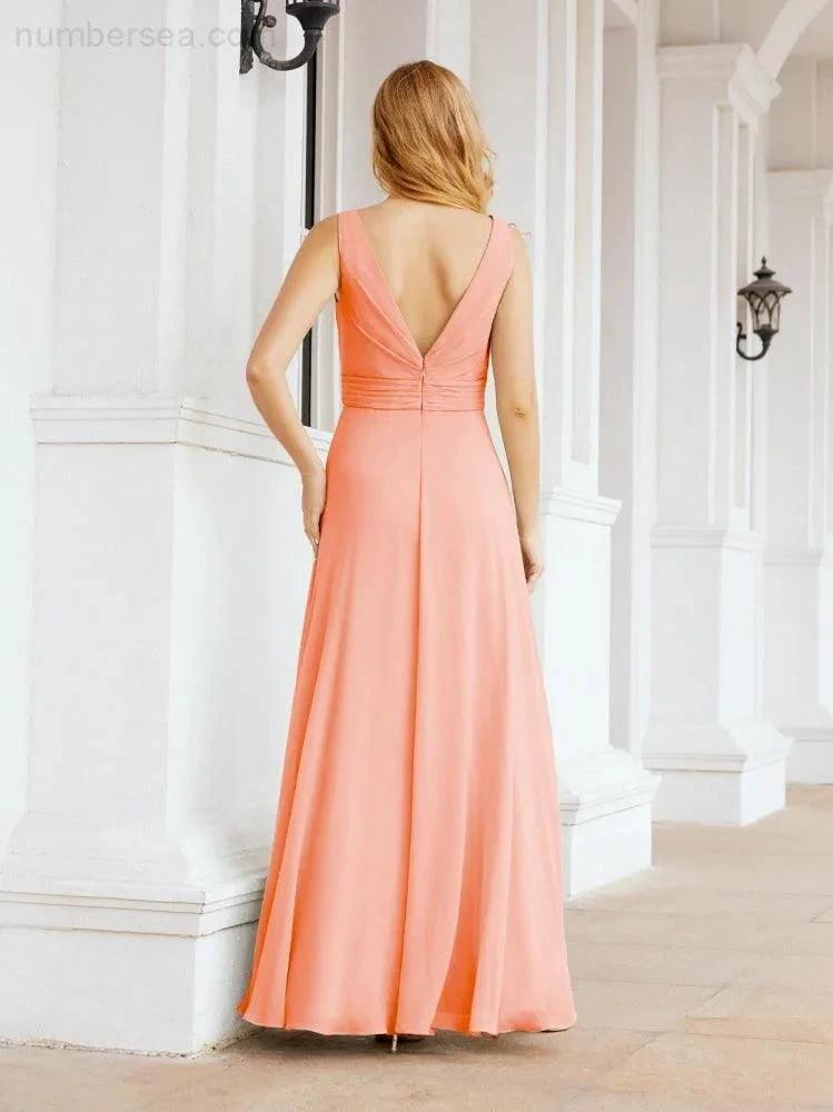 ZapDress Bridesmaid Dresses for Wedding Ruffles Long Formal Prom Gowns 28039 (ZD16999)