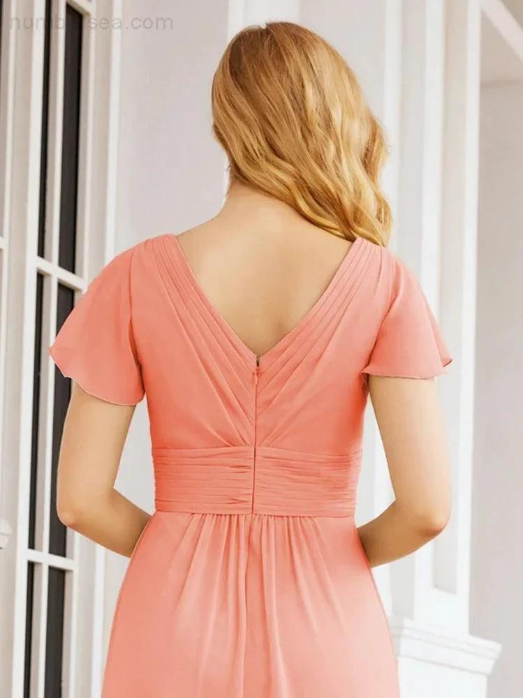 ZapDress Formal Prom Gowns for Mother of The Bride Cap Sleeves Bridesmaid Dress 28047 (ZD16958)