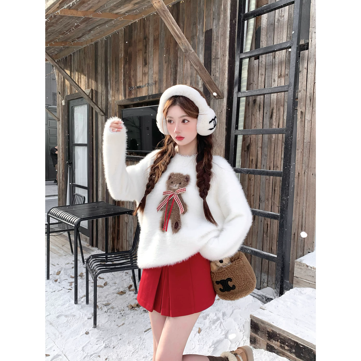 White sweater, autumn and winter top - FashionDia