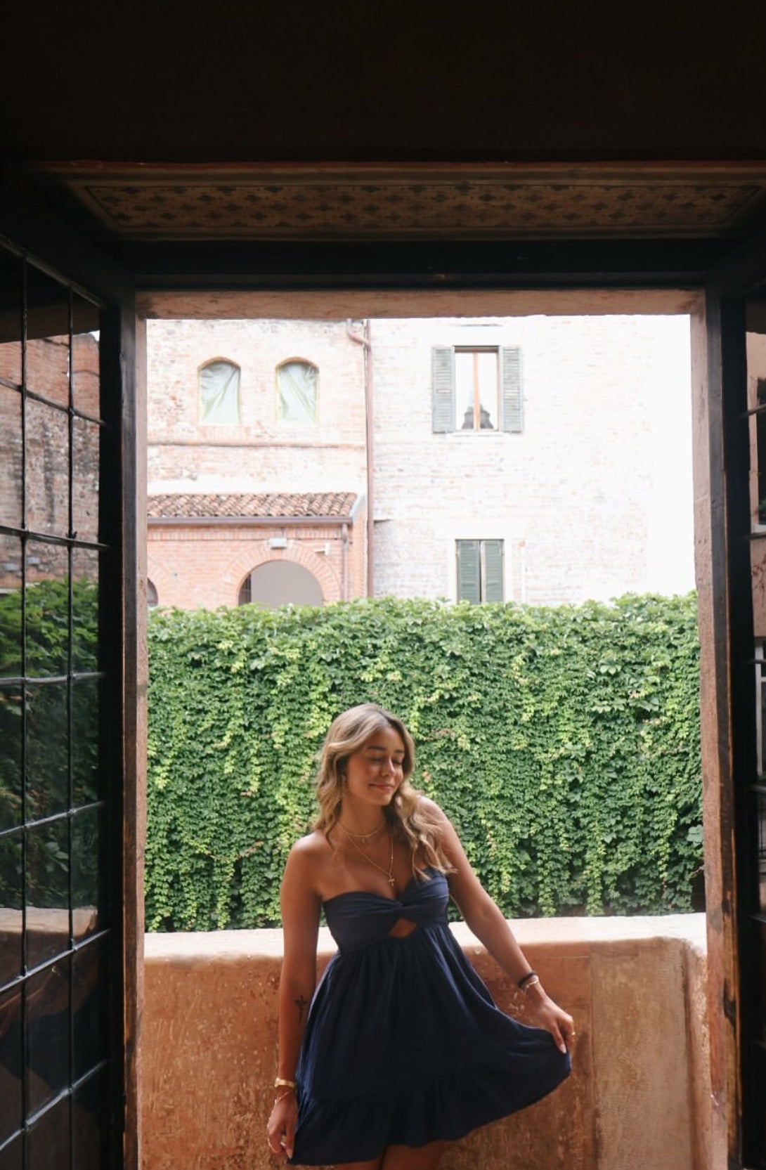 Sweetheart A-Line Navy Blue Homecoming Dress