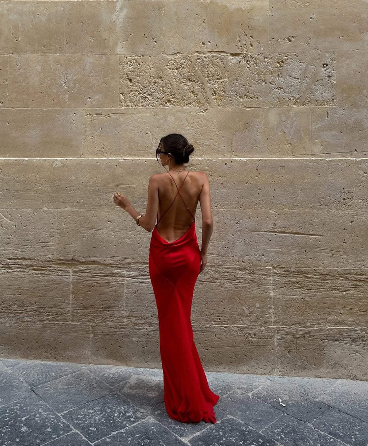 Backless Red Evening Dress Sexy Prom Dress