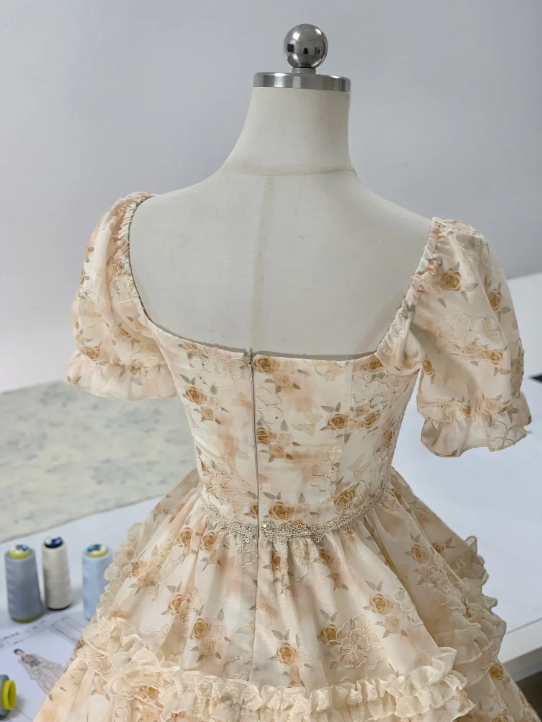 Cute Chiffon Print Floral A-Line Short Birthday Outfits Formal 7th Grade Homecoming Dress - View 2 | FashionDia