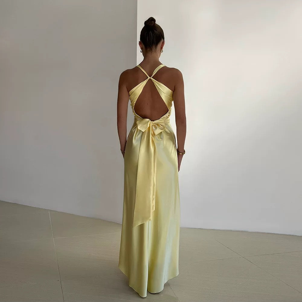 Sexy V-Neck Long Prom Evening Dresses, Simple Party Dresses - View 7 | FashionDia