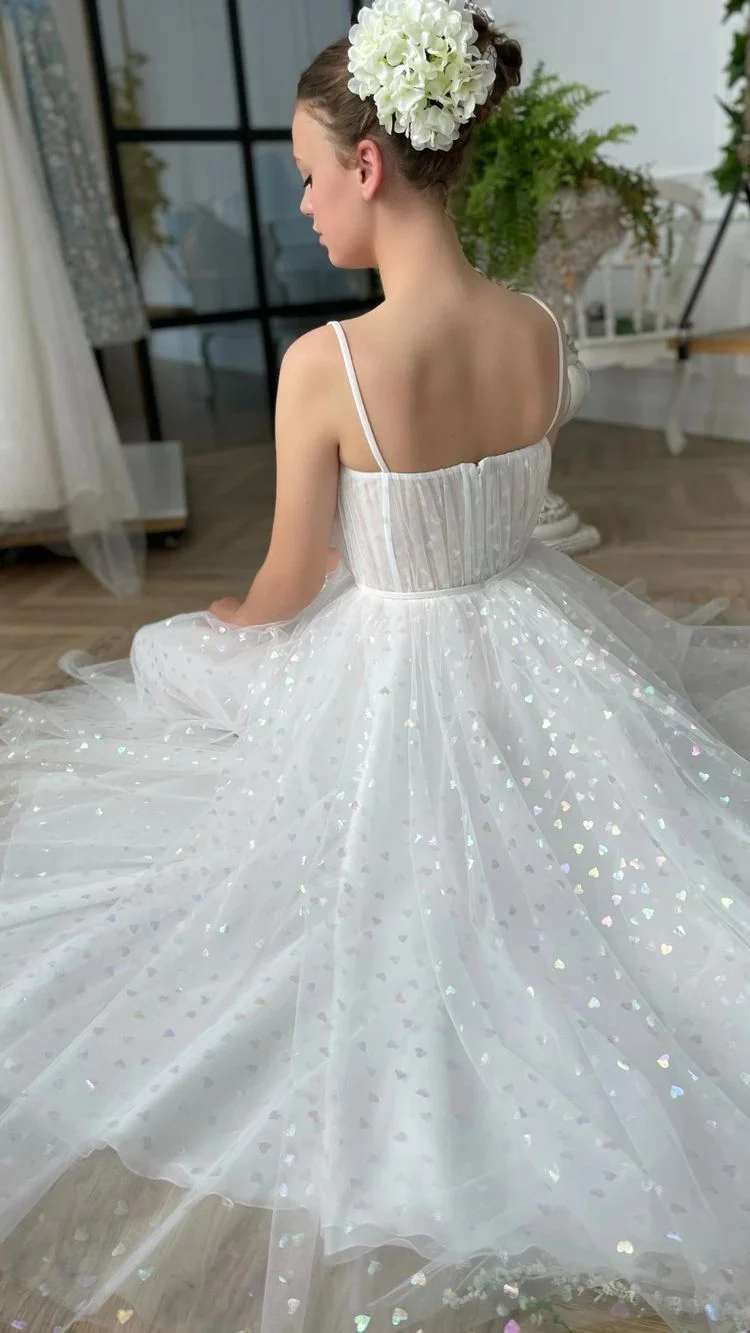 Spaghetti Straps Tea-Length Prom Dress, Lovely Party Dress - View 3 | FashionDia
