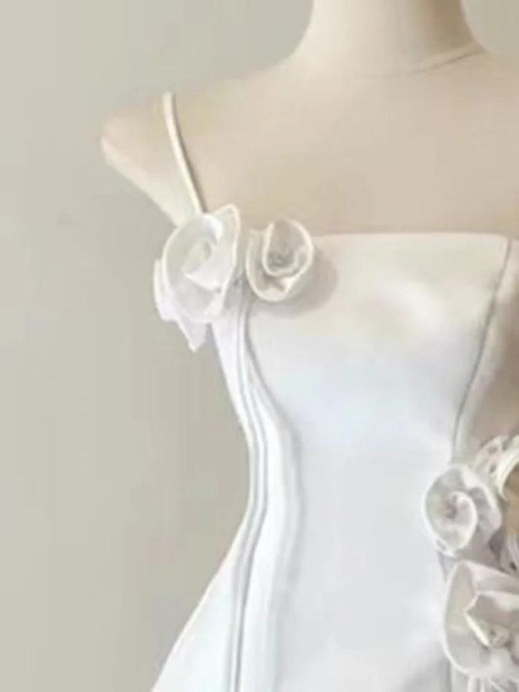 Cute Pink 3D Flower A-Line Short Party Dress Homecoming Dress - View 5 | FashionDia