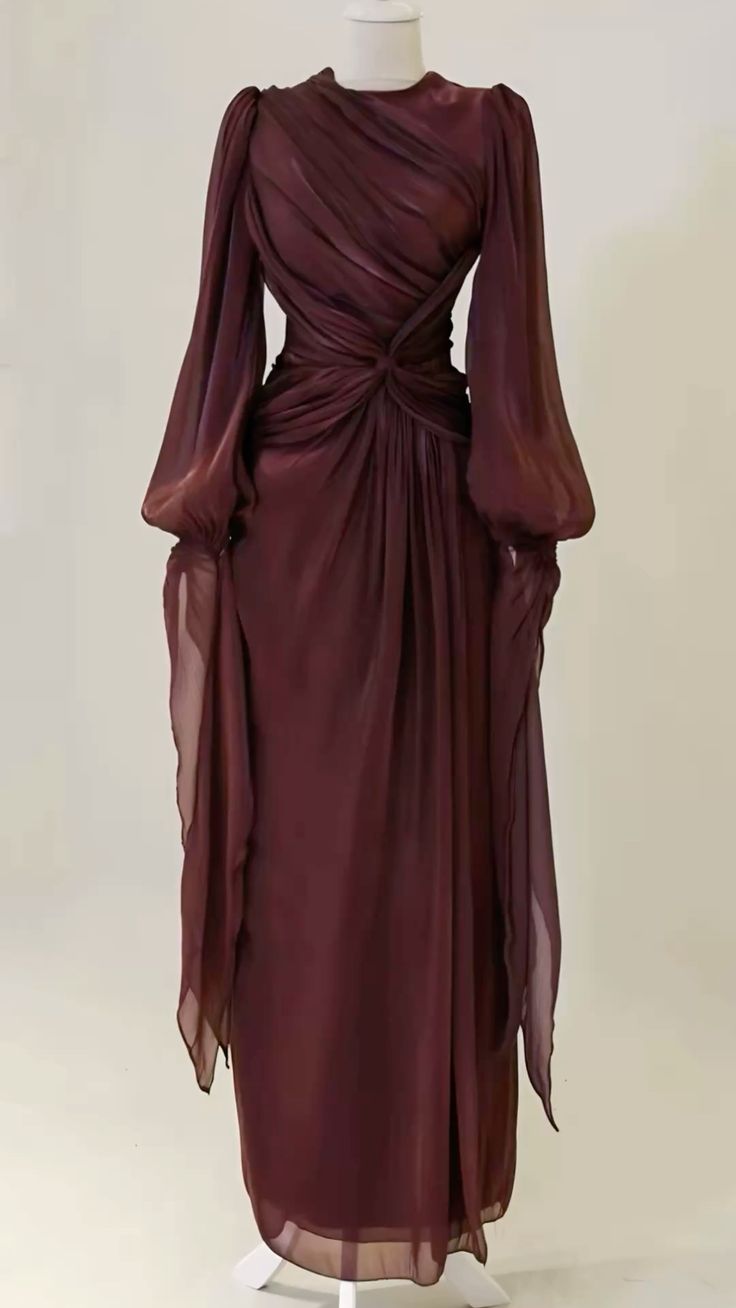 Burgundy Evening Dresses A-Line Long Prom Gowns - FashionDia