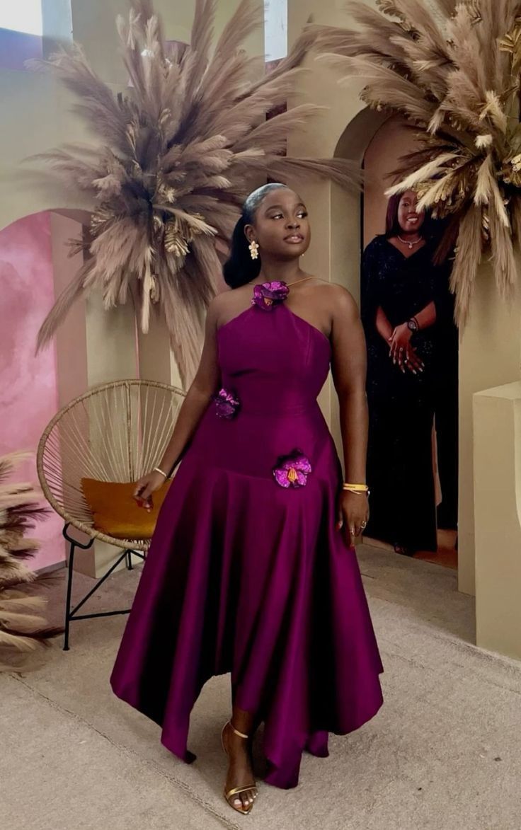 Purple Maxi dress Sleeveless Evening Prom Dress