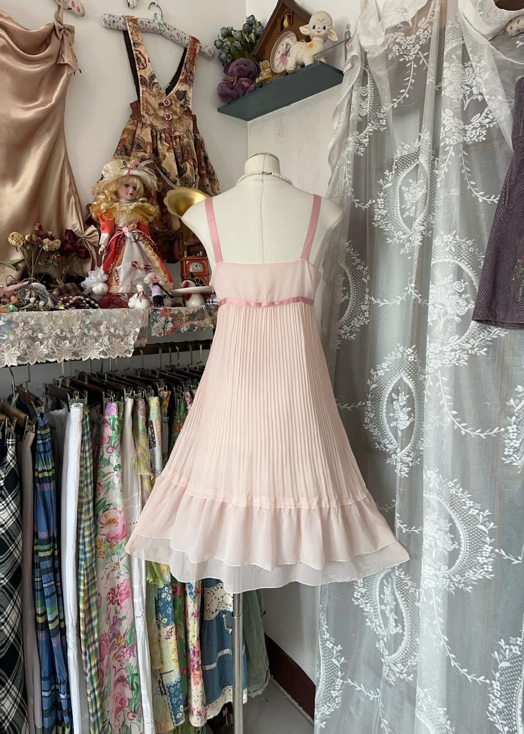 A Line Pink Birthday Outfit Short Evening Dress Vintage Short Party Dress Homecoming Dress - View 3 | VelvetHem