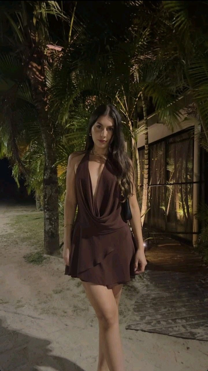 Brown Short Evening Dress Cocktail Dresses Short Party Dress - FashionDia